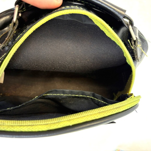 Rare VTG Sanrio Kerokero Keroppi Vintage Black Cosmetic Zipper Bag Pouch Kawaii - Picture 8 of 9